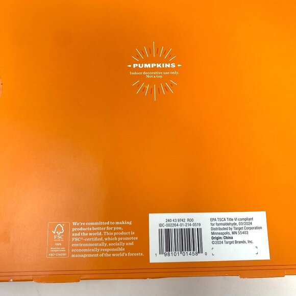 Target Hyde & EEK! Wood Pumpkins Mini Mantel Halloween Decorative Figurine Set - Picture 4 of 7